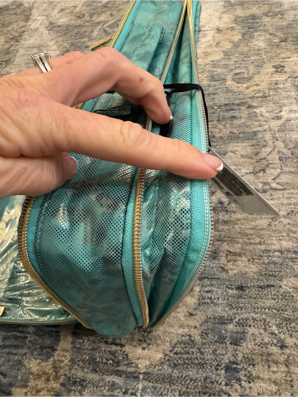 PurseN Amour Travel Case - Teal Python Snakesin Print - Picture 9 of 12